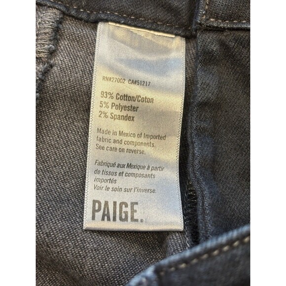 PAIGE Emmie Straight Ankle in Vela Black Jeans Sz 26 Revolve - Picture 7 of 9